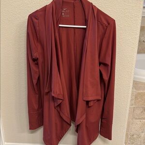 Nike Dri-FIT Burnt Orange Open Cardigan
